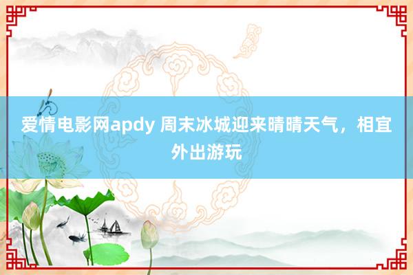 爱情电影网apdy 周末冰城迎来晴晴天气，相宜外出游玩