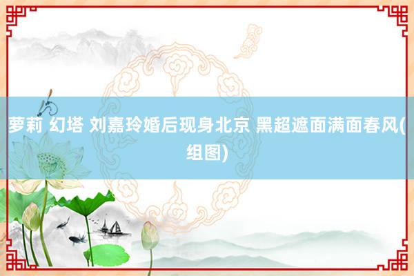 萝莉 幻塔 刘嘉玲婚后现身北京 黑超遮面满面春风(组图)