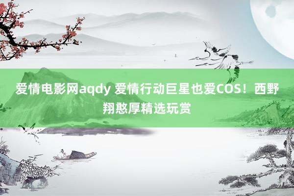 爱情电影网aqdy 爱情行动巨星也爱COS！西野翔憨厚精选玩赏