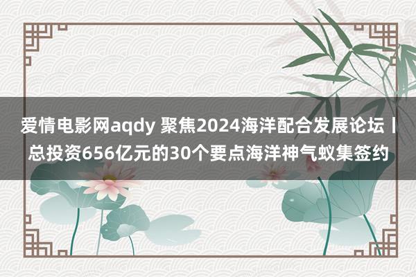 爱情电影网aqdy 聚焦2024海洋配合发展论坛丨总投资656亿元的30个要点海洋神气蚁集签约