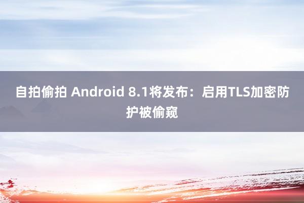 自拍偷拍 Android 8.1将发布：启用TLS加密防护被偷窥