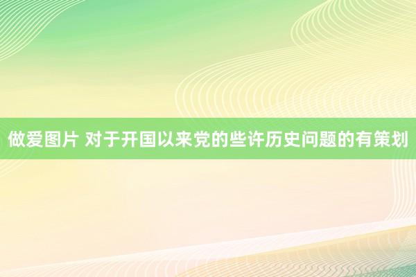 做爱图片 对于开国以来党的些许历史问题的有策划